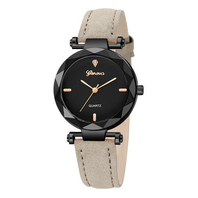 

Geneva Women Watches Scale Irregular Dial Ladies Quartz Wristwatch High Quality Leather Strap Casual Clock Gift Montre Femme