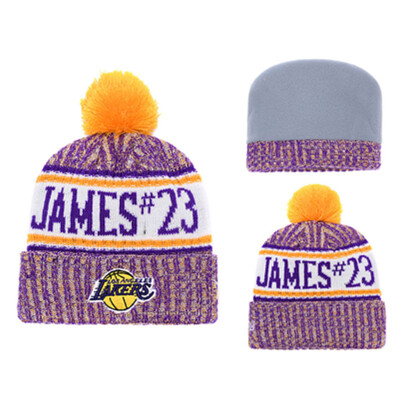 

NBA Basketball League Lakers Los Angeles Lakers New Era New York Yihua Knitted Wool Baseball Cap