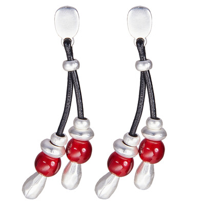 

Alloy Ear Studs with Ear Nuts & Acrylic Beads Matte Style Cadmium Free & Nickel Free & Lead Free 925 Sterling Silver Plated 6