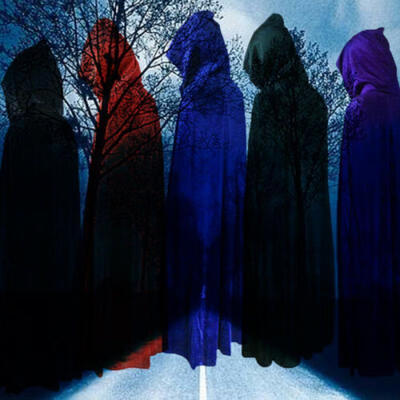 

Adult Retro Witch Velvet Cloak Hooded Cape Halloween Wedding Costume Robe Decor