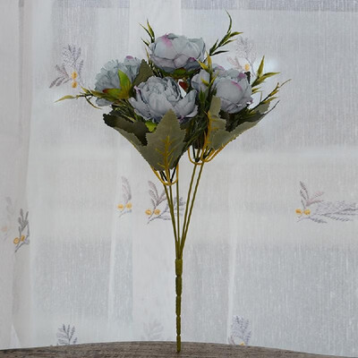 

European mini peony peony simulation flower European silk flower wedding simulation plant decoration fake flower red