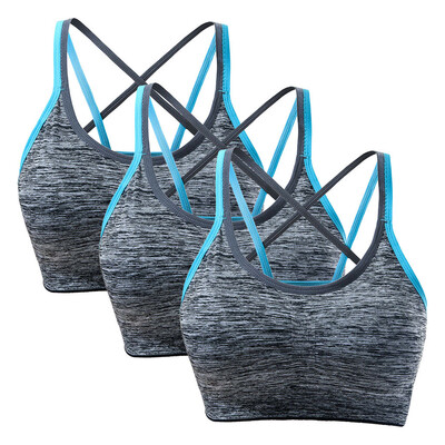 

〖Follure〗Womens Removable Padded Sports Bras Lingerie Support Workout Yoga Bra 3 Pack