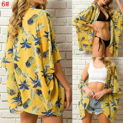 

Women Chiffon Beach Bathing Suit Cardigan Bikini Swimwear Cover Up Kimono Dress