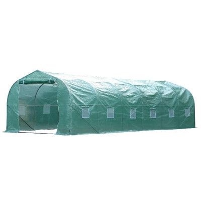 

2625 Outdoor Walk-In Greenhouse Extra Large Plant Gardening PE Cover - Green