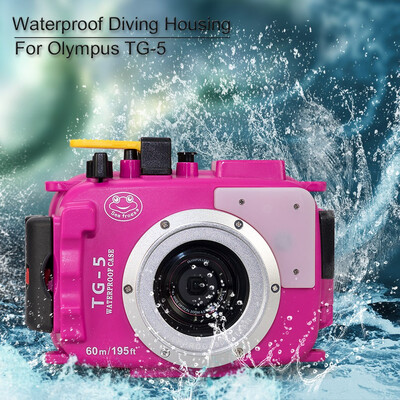 

Meikon 195FT60M Underwater Camera Waterproof Diving housing for Olympus TG-5 Housing Red Filter