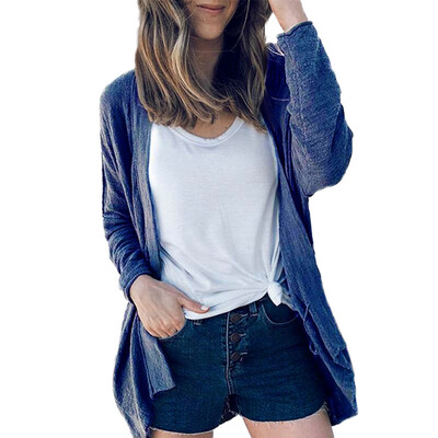 

Toponeto Womens Ladies Cardigan Solid Irregular Hem Long Sleeve Coat Parka Outerwear