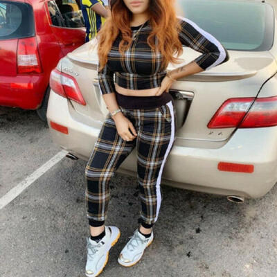 

Casual Sexy Women Crop Top Long Pants Set Two Piece Outfits Jumpsuit Playsuit US