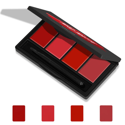 

Sexy Red Lipstick Palette Waterproof Long Lasting Lip Gloss Matte Non-stick Cup Easy To Wear Makeup For Lips