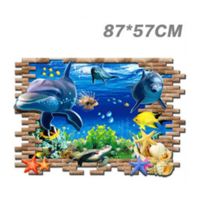 

3D Wall Sticker Sea Dolphin Animal Wall Sticker Decals Children Home Bathroom Decor