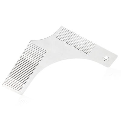 

Greensen Beard Shaping Tool Stainless Steel Anti Static Beard Modeling Template Mustache Styling Comb