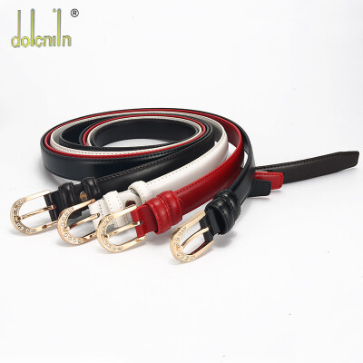 

Leather belt female retro hollow leather belt pin buckle belt Korean version of the wild dress belt