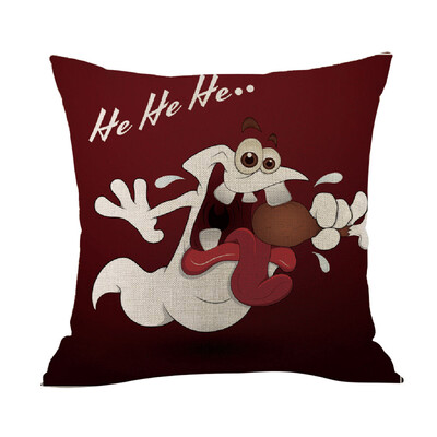 

〖Follure〗Halloween Pillowcase Cushion Case Home Decoration Linen Cushion Cover