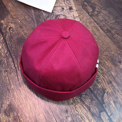 

Adult Retro Unisex Docker Sailor Biker Cap Men Adjustable Casual Brimless Skull Loop Beanie Hat Solid Women Harajuku Winter