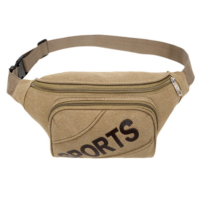 

Tailored Fashion Neutral Solid Color Zipper Messenger Bag Chest Bag Waist Bag Phone Bag