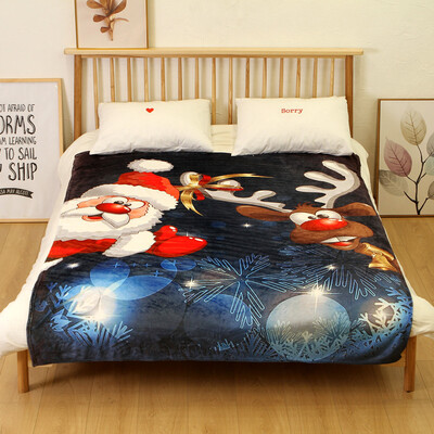 

Toponeto Christmas Blanket Flannel Fabric Sofa Bed Blanket 150X200CM
