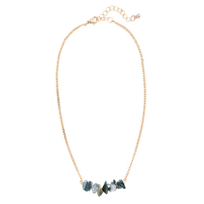 

New 1Pcs Chic Multicolor Opal Stone Choker Necklaces Fashion Gold Color Chain Crystal Necklace for Women Jewelry