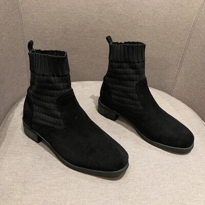 

Ins Chelsea Martin Boots Fashion Elastic Socks Boots Slim Boots&Shoes in Autumn&Winter