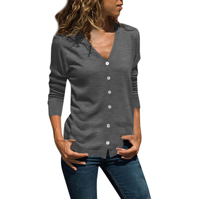 

Starmoon Women Casual Solid Button Up V-Neck Long Sleeve Pullover Shirt Top Blouse