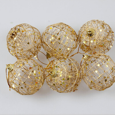 

6pcsset DIY 56cm Christmas Trees Wall Decorations Pendants Golden Scales Balls