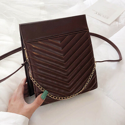 

Tailored Womens Fashion Simple Shoulder Bag Large Capacity Diagonal Cross Bag Chain Bag