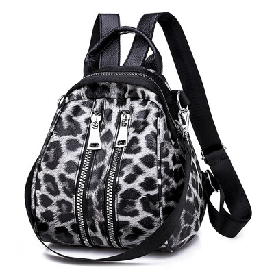 

Chaozhou Korean Leopard-print Bag Fashion Backpack Dual-purpose Womens Mini Backpack