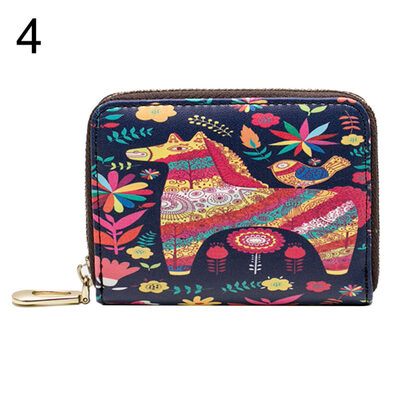

Cute Cartoon Women Purse Coin Card Cash Holder Zipper Faux Leather Short Wallet