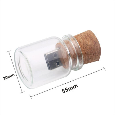 

Drift Bottle Style Pendrive 8G Wishing floating bottles USB Flash Drive Plug Wood Flash Memory Stick U Disk for PC