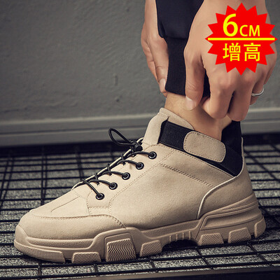 

Mens Shoes Autumn Korean Edition Fashion High-Up Martin Skate Shoes British Leisure Mid-Up Desert Tools Outdoor Army Boots
