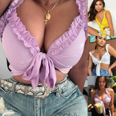 

New Womens Bralette Cut-Out Blouse Vest Crop Top Tank Tops Bras Bustier