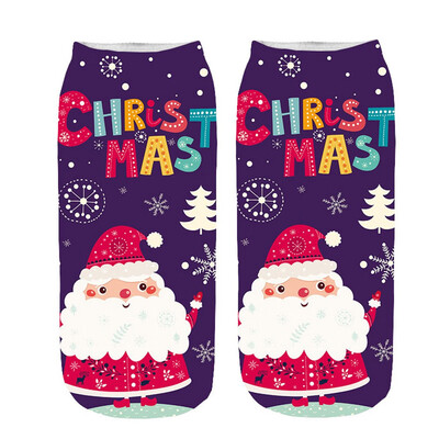 

Gobestart Womens 3D Cartoon Funny Christmas Crazy Cute Amazing Novelty Print Ankle Socks