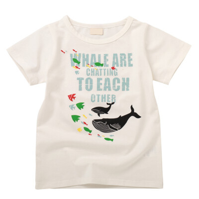 

Casual Baby T-shirt Summer Toddler Baby Boys Cotton Style Short Sleeve O-Neck Pullover Cartoon Print T-Shirts for Girls