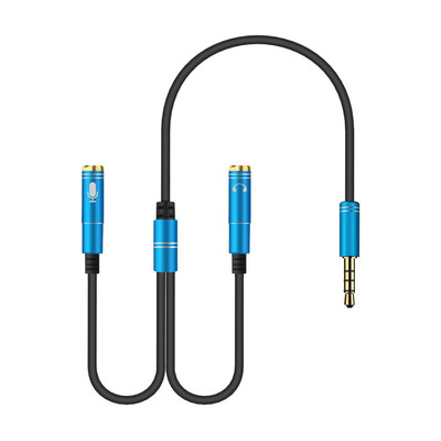 

〖Follure〗35mm Earphone Mic Headphone Audio Splitter Adapter Cable Male To Female