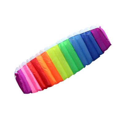

YIWULANEW 14m Rainbow Dual Line Stunt Flying Kite Games Kids Outdoor Toys Surfing