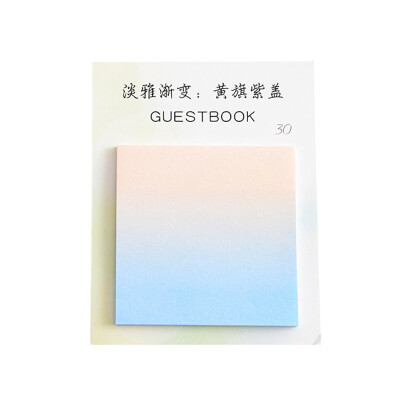 

Siaonvr Gradient Color Series Self-Adhesive Memo Pad Sticky Notes Bookmark School Office