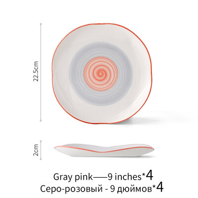 

Plate ceramic hand-painted creative tableware underglaze color dessert plate dinner plate dish home European steak plate