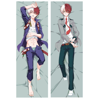 

Anime My Hero Academia Double-Sided Pillow Case Soft Peach Skin Body Pillow Case Covered Zipper Body Pillow Cover