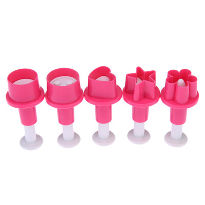 

5pcs Button Round Pentagram Shape Fondant Cake Mold DIY Mold Cutter Decor