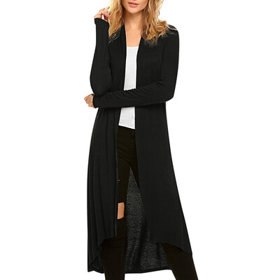 

Toponeto Womens Casual Long Open Front Drape Maxi Long Sleeve Cardigan with Pocket