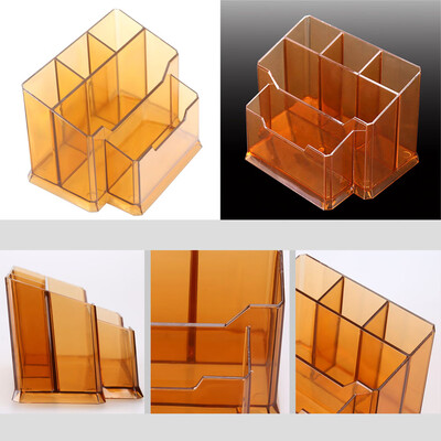 

Clear Nail Art Brush Holder Cosmetic Organizer Case Makeup Storage Box