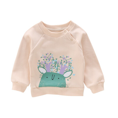 

Girl Boy Cartoon Print Sweatshirts Autumn Casual Toddler Blouse Baby Clothes Long Sleeve Outerwear