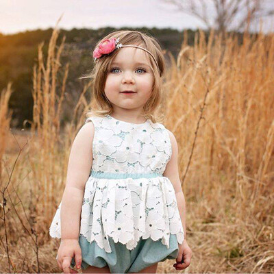 

Infant Toddler Baby Girls Sleeveless Lace Romper Jumpsuit Outfits Clothes