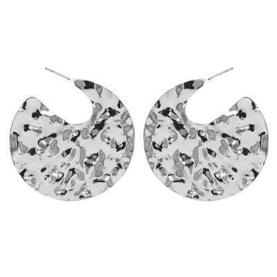 

EK2030 European & America Exaggerated Earrings Spiral Distortion Smooth Irregular Metal Round Drop Earring for Women Jewelry