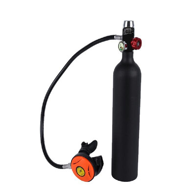 

1L Scuba Oxygen Cylinder Diving Air Tanks Scuba Regulator Diving Respirator with Gauge Snorkeling Breathing Equipment