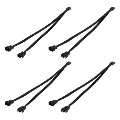 

4pcs 4Pin PWM To 34 Dual PWM Adapter Computer Case Fan Power Sleeved Cable