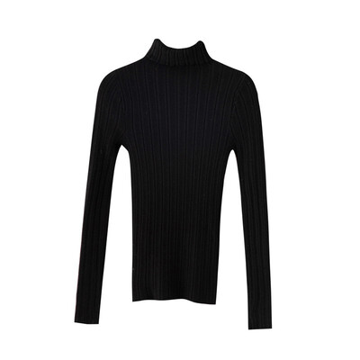 

Autumn Winter New Slim Solid Color Women Sweaters Casual Turtleneck Long-sleeved Knit T-shirt Tops