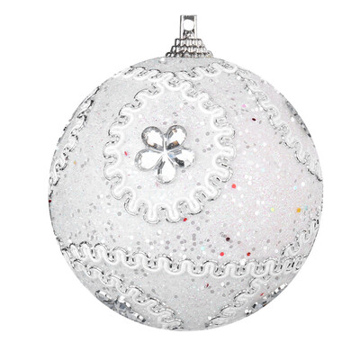 

〖Follure〗Christmas Rhinestone Glitter Baubles Balls Xmas Tree Ornament Decoration 8CM