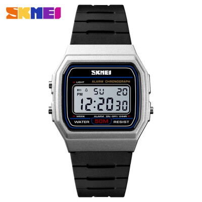 

SKMEI 1412 Men Analog Digital Watch Fashion Casual Sports Wristwatch Time Display Alarm 5ATM Waterproof Leather Strap Backlight