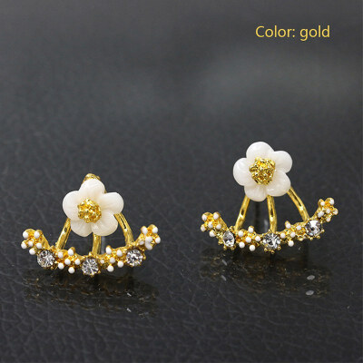 

Women Daisy Flower Stud Earrings Alloy Mosaic Drill Wild Sweet Jewelry Chrysanthemum Eardrop