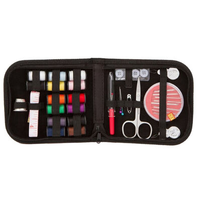 

27PCS Mini Sewing Kit Travel Home Scissors Thread Carrying Case Sewing Accessories Color Random