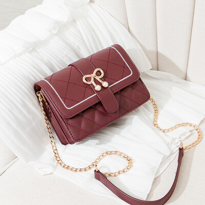

Ins super hot little girl 2019 Korean version of foreign gas chain small square bag fashion one shoulder oblique satchel bag